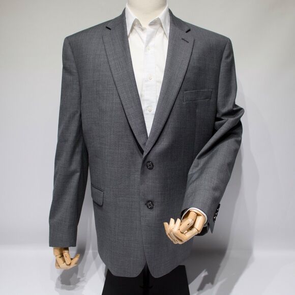 Lauren Ralph Lauren 100% Wool Natural Stretch Dark Gray Blazer Men's Size 46R